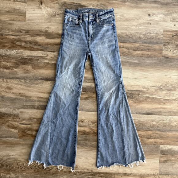 American Eagle Festival Flare Bell Bottom Jeans Women’s Size 2 - Picture 1 of 9